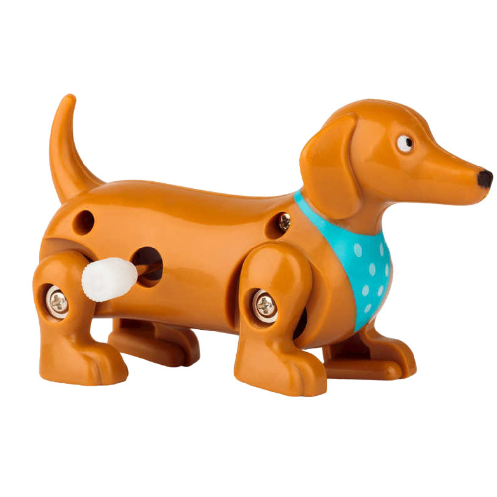 Wind Up & Go Sausage Dog | Brown | Mini Gift | Cracker Filler