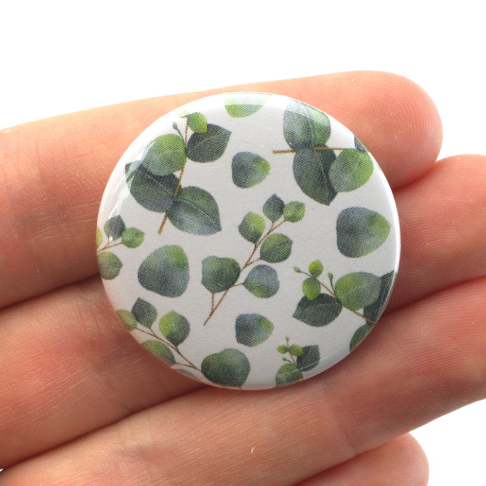 Eucalyptus Spray | 38mm Button Pin Badge | Little Gift | Cracker Filler