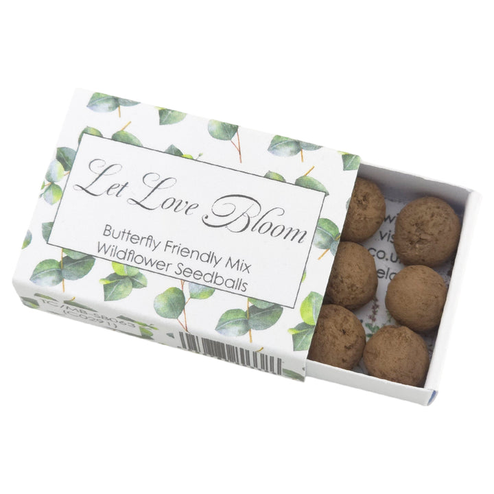 Let Love Bloom | Wedding Seedball Matchbox | Cracker Filler | Little Gift