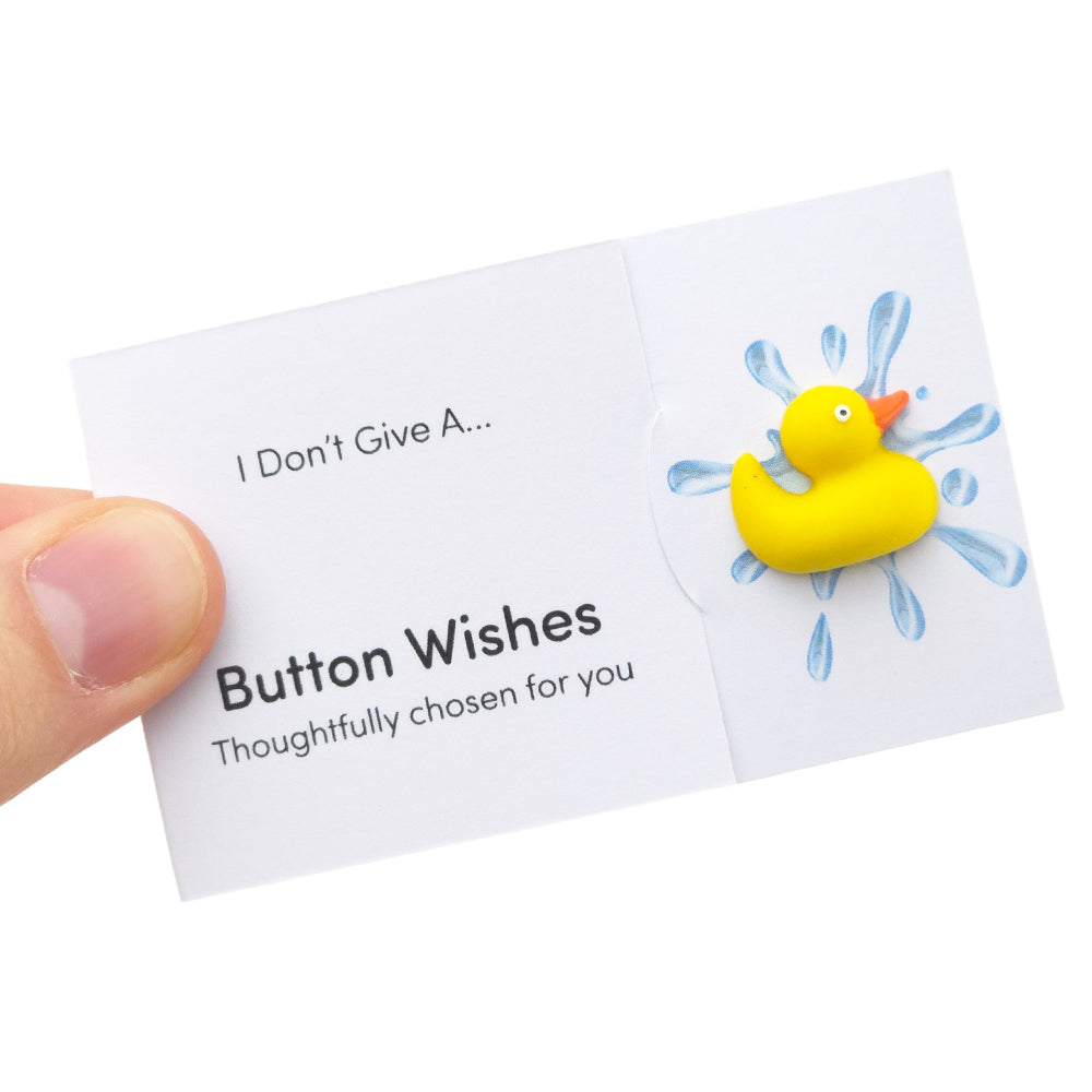 I Don’t Give a…. | Rubber Duck | Button Wishes Sew On Token | Cracker Filler