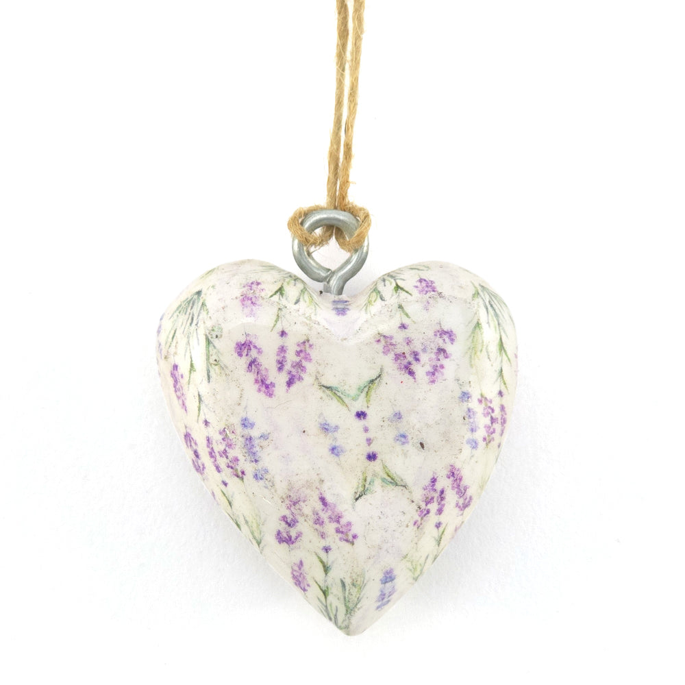 Lavender Heart Wooden Hanging Ornament | 5cml | Little Gift | Cracker Filler