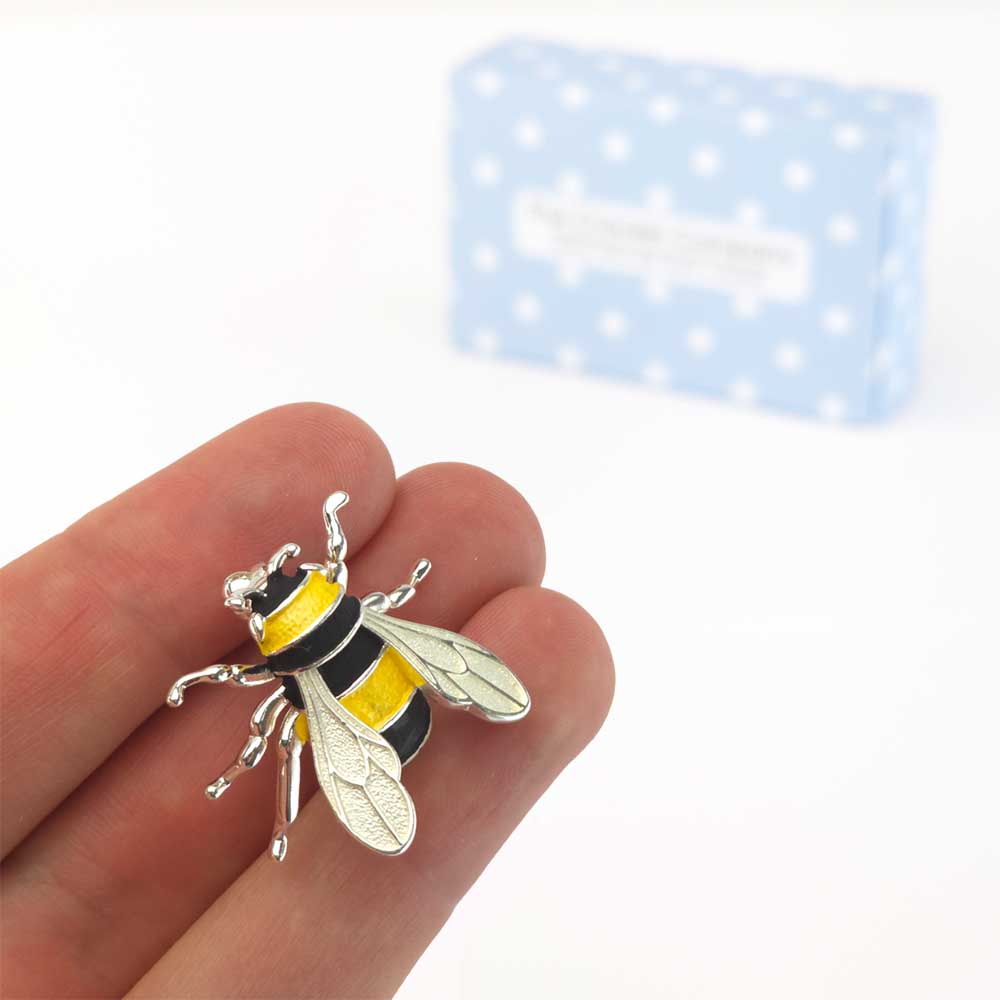 Honey Bee Brooch | 3cm Wide | Little Gift | Cracker Filler