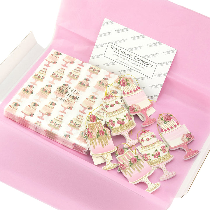 Afternoon Tea Ornaments & Napkins | Letterbox Gift for Ladies | Gisela Graham