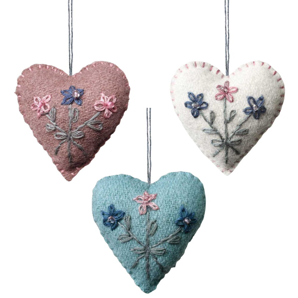 Natural Small Heart Hanging Ornament | Easter Decoration | 4.5cm Wide