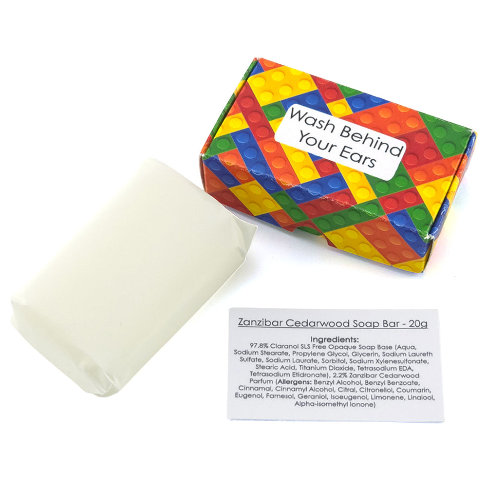 Wash Behind Your Ears | Zanzibar & Cedar | 20g Travel Soap Bar | Cracker Filler