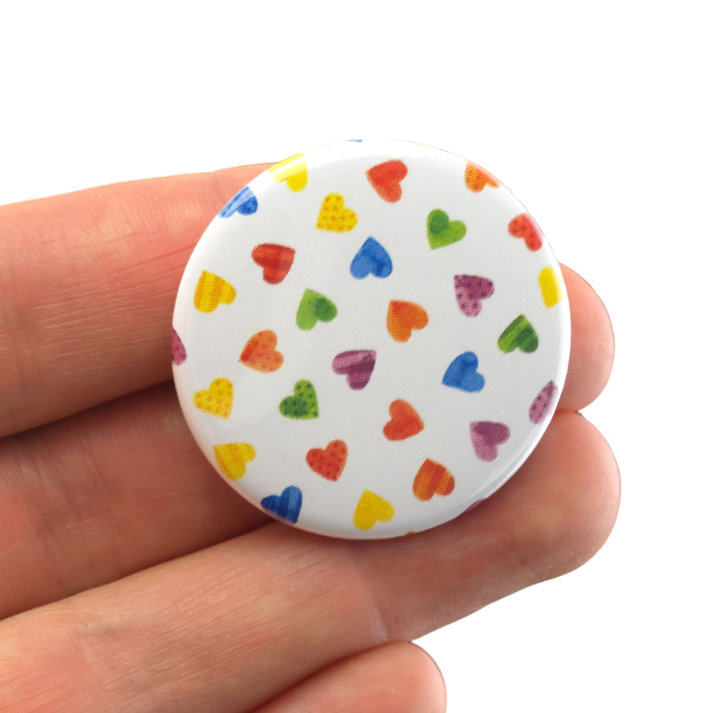 Proud, Pride, Love | 38mm Button Pin Badge | Little Gift | Cracker Filler