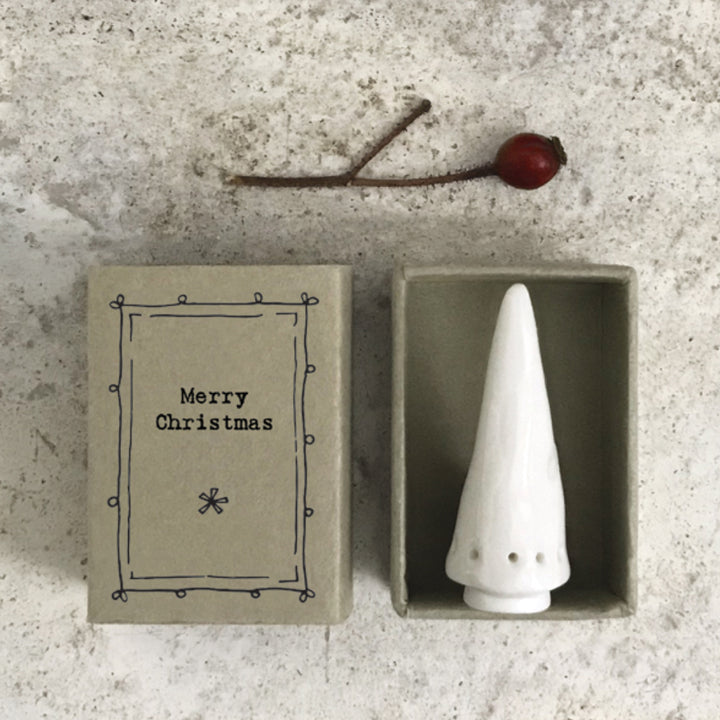 Merry Christmas | Ceramic Christmas Tree | Cracker Filler | Matchbox Mini Gift