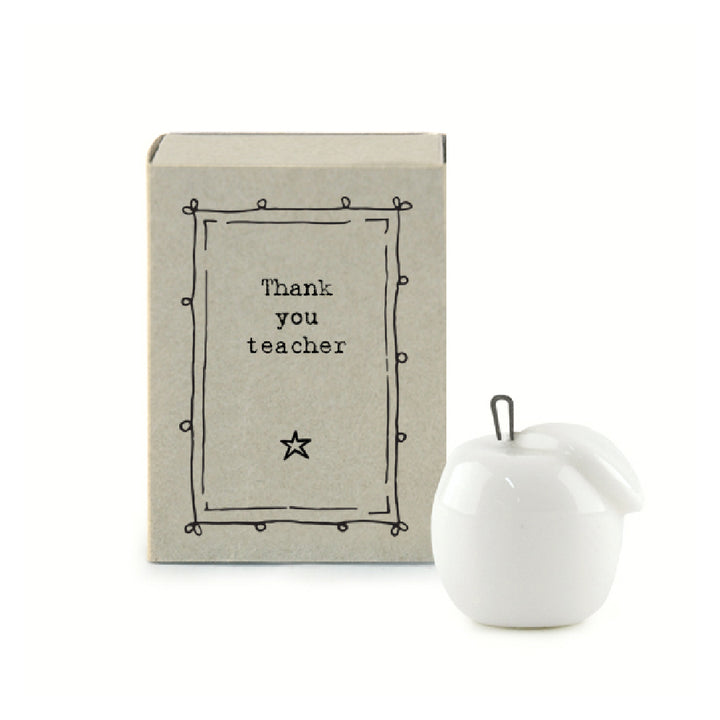 Thank You Teacher | Ceramic Apple | Cracker Filler | Matchbox Mini Gift
