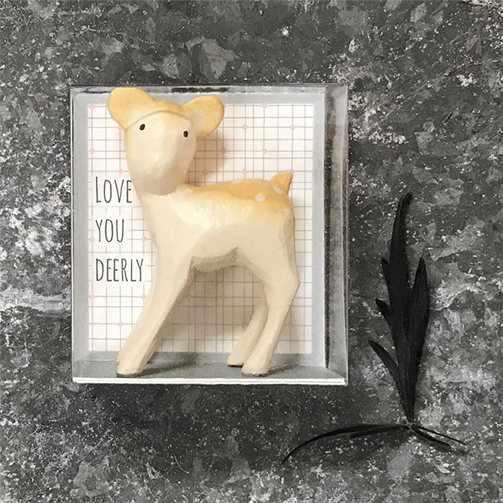 5cm Wooden Deer | Love You Deerly | Cracker Filler | Mini Gift