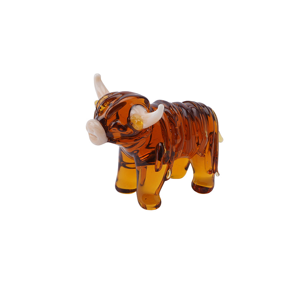 Gorgeous Mini Glass Highland Cow Ornament | Cracker Filler | Little Gift