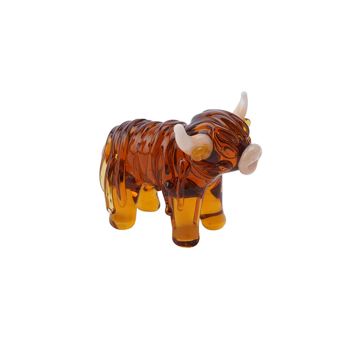 Gorgeous Mini Glass Highland Cow Ornament | Cracker Filler | Little Gift