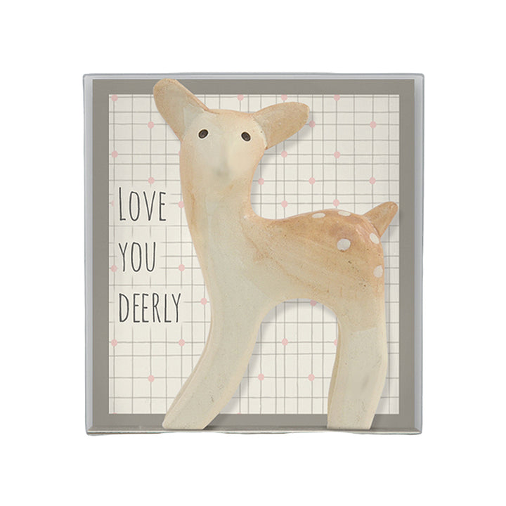 5cm Wooden Deer | Love You Deerly | Cracker Filler | Mini Gift